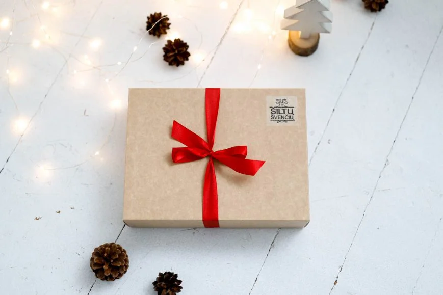 Kalėdinė dovana - vilnos tapukai dėžutėjė